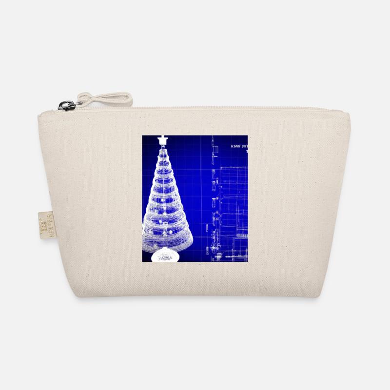 Christmas Christmas Tree Schematic Blueprint Organic Pouch