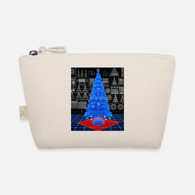 Christmas Christmas Tree Schematic Blueprint Organic Pouch