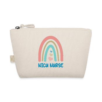 NICU Nurse - Rainbow Heart - Organic Pouch - nature - Front