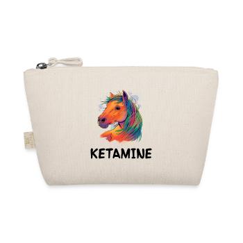 Ketamin Pferd Reiten Mädchen, Das Pony Liebt - Bio-Täschchen - Natur - Vorne