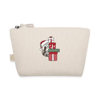 Raccoon Christmas Gift Winter Raccoons - Organic Pouch - nature - Front