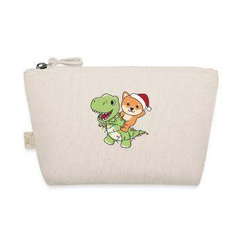 Shiba Inu Trex Christmas Snow Winter Animals - Organic Pouch - nature - Front