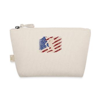 American Flag Tennis Player Funny US Sports - Organic Pouch - nature - Front