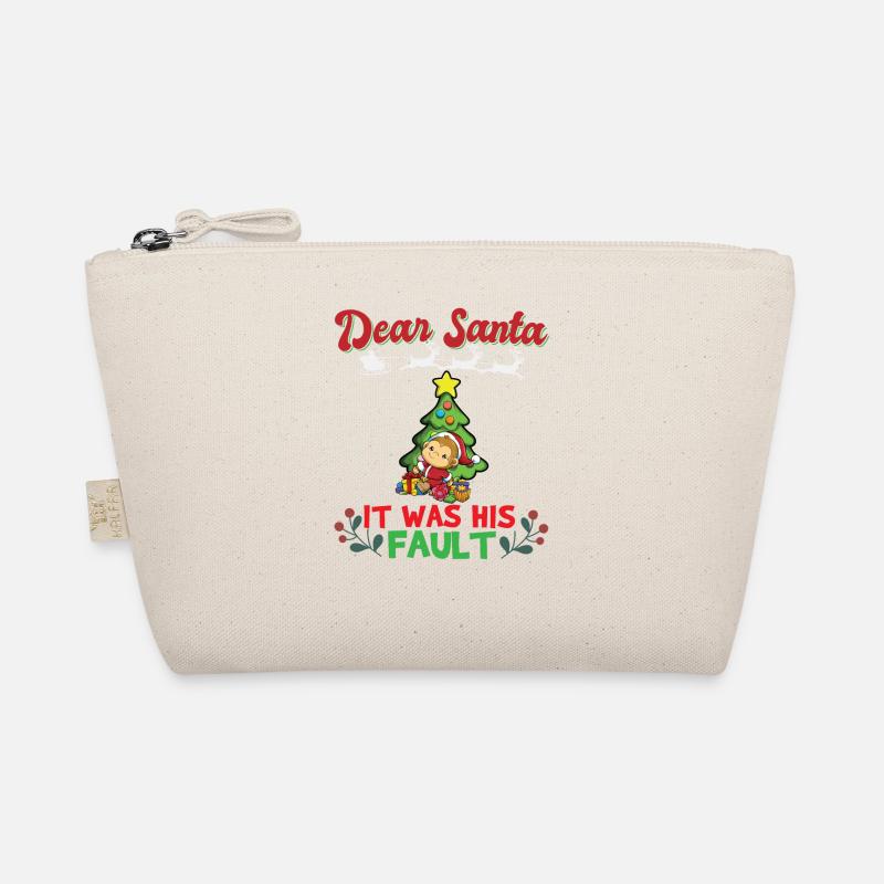 Dear Santa It Was His Fault Siblings Matching Xmas Bio-Täschchen