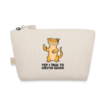 Crested Gecko Owner Yep I Talk To Crested Geckos - Organic Pouch - nature - Front