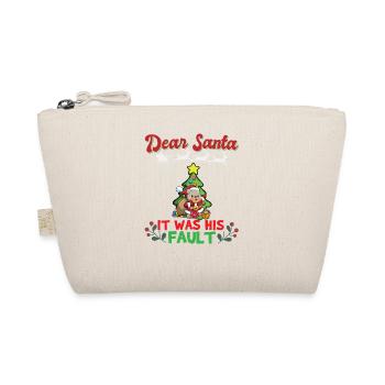 Dear Santa It Was His Fault Siblings Matching Xmas - Bio-Täschchen - Natur - Vorne