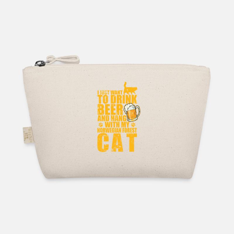 Drink Beer and Hang with my Norwegian Forest Cat Bio-Täschchen