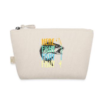 Here fishy fishy fish fishing lover - Organic Pouch - nature - Front