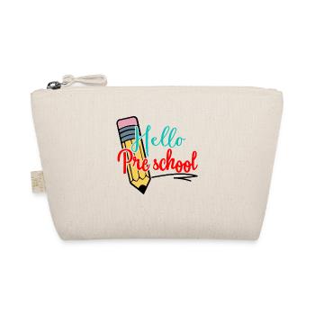 Hello Preschool Pencil Teacher Back to School - Organic Pouch - nature - Front
