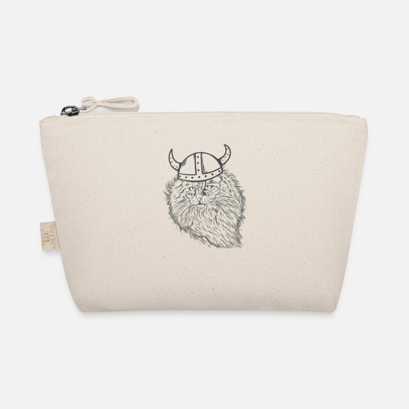 Norwegian Forest Cat mit Wikinger Helm Bio-Täschchen