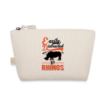 Easily distracted by Rhinos Rhino - Organic Pouch - nature - Front