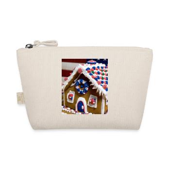 Amerikanisches Weihnachten Lebkuchenhaus Mit US - Bio-Täschchen - Natur - Vorne