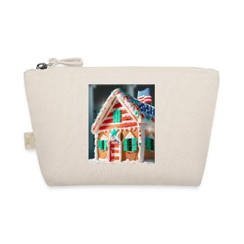 Amerikanisches Weihnachten Lebkuchenhaus Mit US - Bio-Täschchen - Natur - Vorne