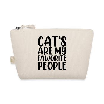 Cats Are My Favorite People - Organic Pouch - nature - Front