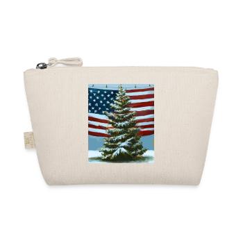 American Christmas Christmas Tree with US - Organic Pouch - nature - Front