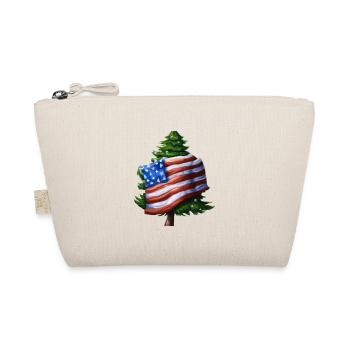 American Christmas Christmas Tree with US - Organic Pouch - nature - Front