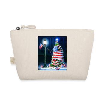American Christmas Christmas Tree with US - Organic Pouch - nature - Front
