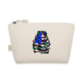 American Christmas Christmas Tree with US - Organic Pouch - nature - Front