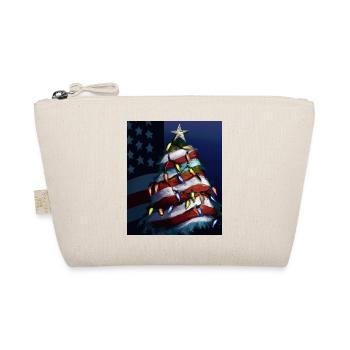 American Christmas Christmas Tree with US - Organic Pouch - nature - Front