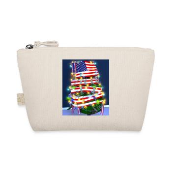 American Christmas Christmas Tree with US - Organic Pouch - nature - Front