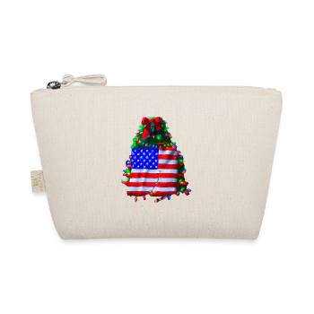 American Christmas Christmas Tree with US - Organic Pouch - nature - Front