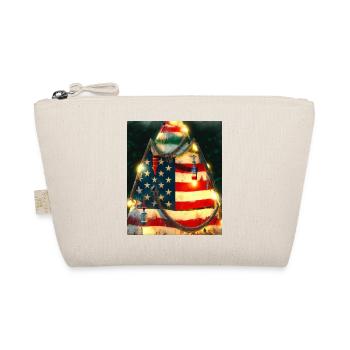 American Christmas Christmas Tree with US - Organic Pouch - nature - Front
