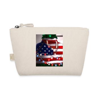 American Christmas Christmas Tree with US - Organic Pouch - nature - Front