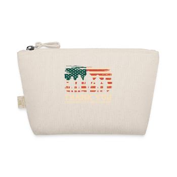 American Flag Thank you Veterans Proud Veteran USA - Organic Pouch - nature - Front