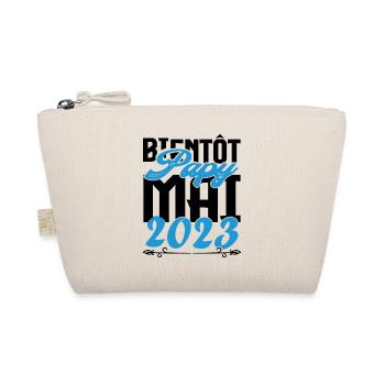 Cadeau Annonce grossesse bientôt Papy Mai 2023. - Trousse biologique - nature - Devant