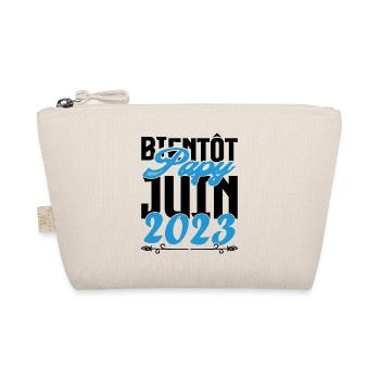 Cadeau Annonce grossesse bientôt Papy Juin 2023. - Trousse biologique - nature - Devant
