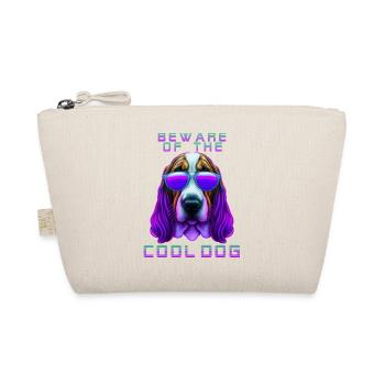 Basset Hound Dog Sunglass Synthwave Beware Dog - Organic Pouch - nature - Front