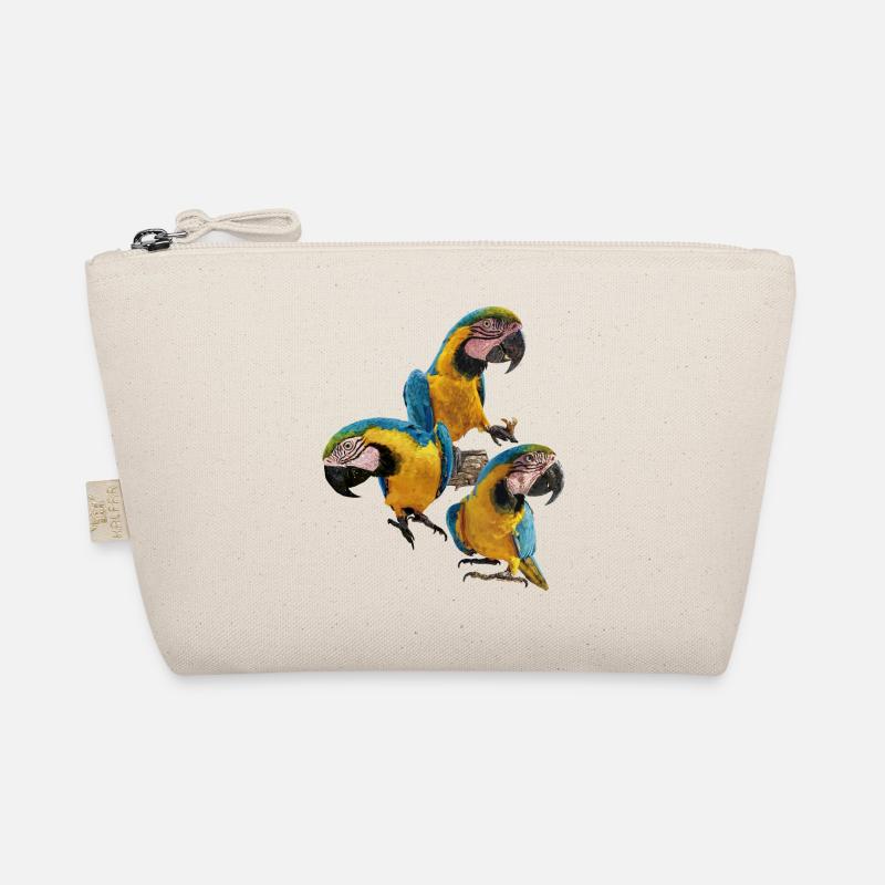 Der blau-gelbe Ara Bio-Täschchen