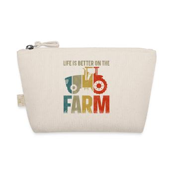 Farming Farmer Vintage Tractor - Bio-Täschchen - Natur - Vorne