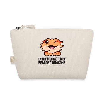Easily Distracted By Bearded Dragons - Organic Pouch - nature - Front
