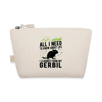 Gerbil Gift Racing Rat Gerbil - Organic Pouch - nature - Front