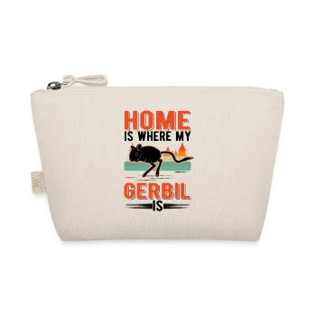 Home is where my Gerbil is Rennratte Rennmaus - Bio-Täschchen - Natur - Vorne