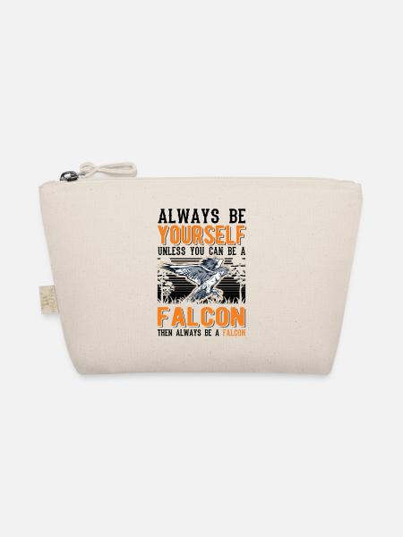 Always be yourself Falcon Falknerei Falke - Organic Pouch - nature - Front