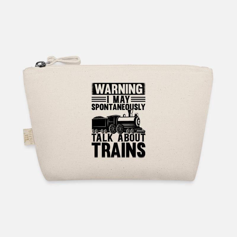 Warning I May Spontaneously Talk About Trains Bio-Täschchen