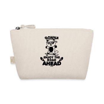 Cat Dog Skateboard Comic - Organic Pouch - nature - Front
