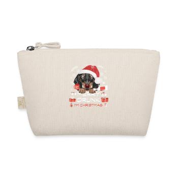 Dackel Weihnachtsmarkt - Bio-Täschchen - Natur - Vorne