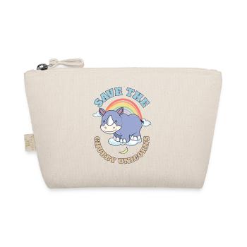 Save The Chubby Unicorns Cute Rhinoceros - Organic Pouch - nature - Front