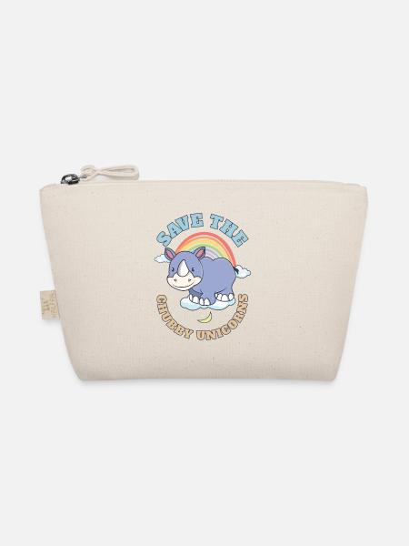 Save The Chubby Unicorns Cute Rhinoceros - Bio-Täschchen - Natur - Vorne