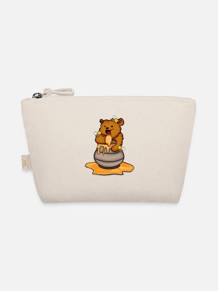 Bär Geschenk Kinder Honig Grizzly Bär - Bio-Täschchen - Natur