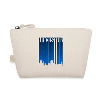 Leicester Skyline Blau - Bio-Täschchen - Natur - Vorne