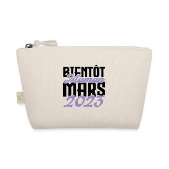 Annonce grossesse. bientôt Maman Mars 2023.maman - Trousse biologique - nature - Devant