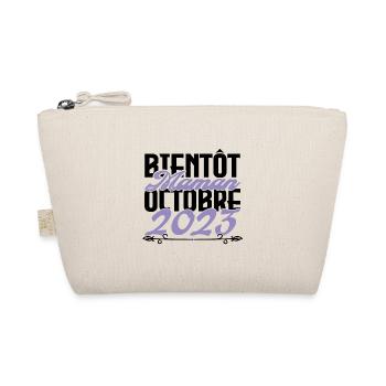 Annonce grossesse. bientôt Maman Octobre 2023.mama - Trousse biologique - nature - Devant