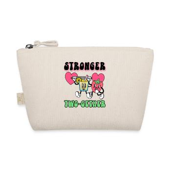 Valentines Couple Stronger Together Lifetime - Organic Pouch - nature - Front
