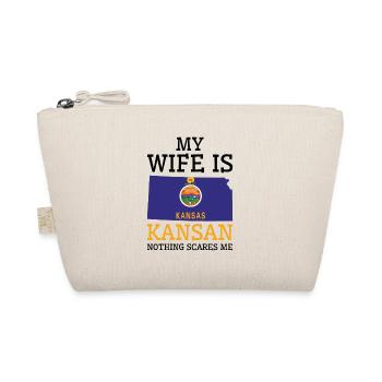 Nothing Scares Me Kansan Wife Kansas - Organic Pouch - nature - Front