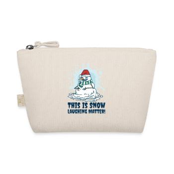 Halloween Scary Snowman Christmas Spooky Holiday - Organic Pouch - nature - Front