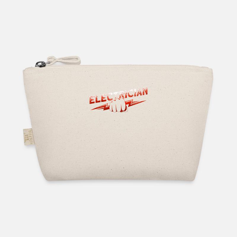 Funny Electric Worker Skull Organic Pouch